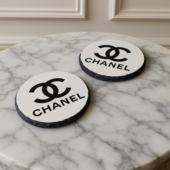 Mme_Chic Other - CHANEL Monochrome Logo Coasters